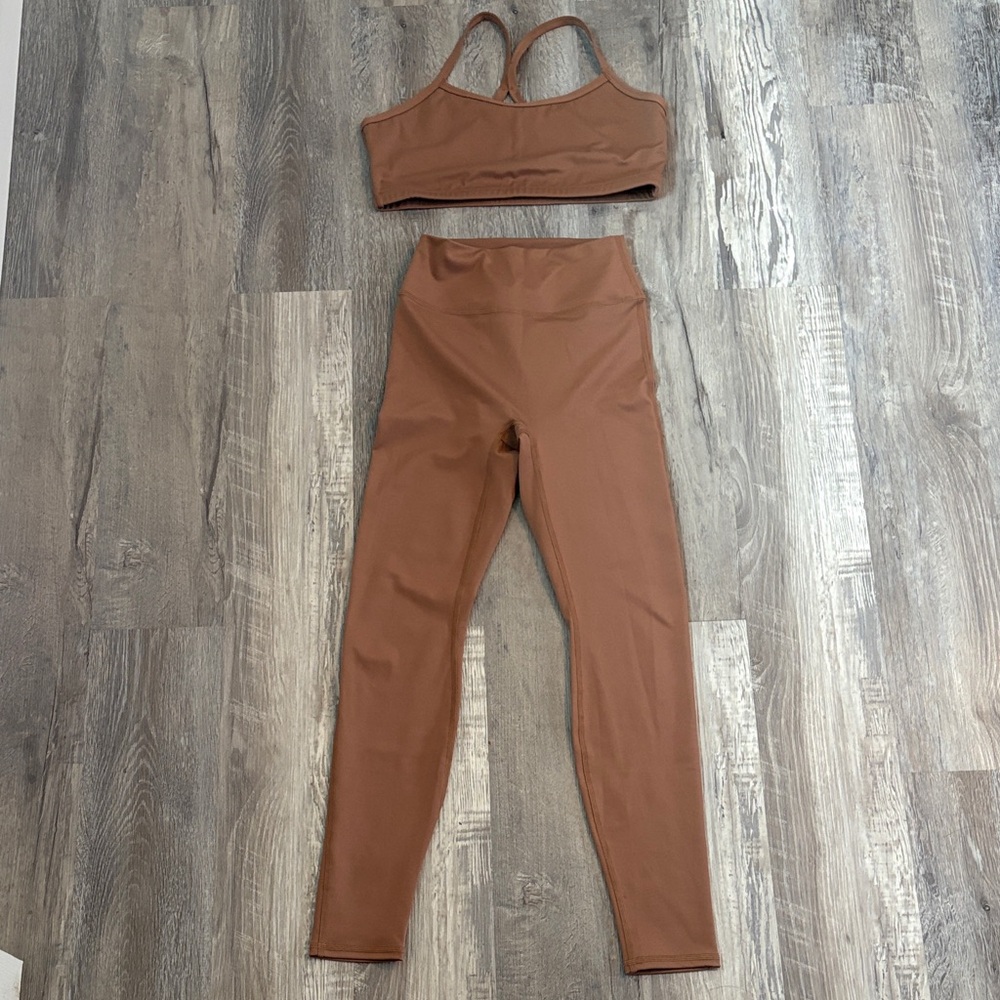 Women's Tan Leggings and Top Set